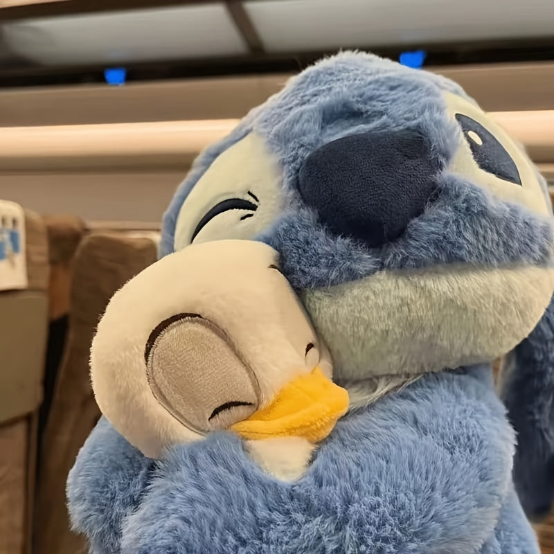 Stitch & Duck Plush Toy - Official Stitch Hugging Duck, Soft Blue Stitch Plush with Expressive Eyes, Birthday & Valentine's Gift for Fans, Cute Bedroom or Office Decor, Valentine Present, Playful Design, Huggable Plushie, Stu