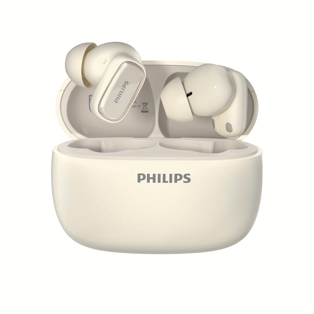 New Philips BT13.72 cm-Ear Earphones with Wireless Charging Case, 24Hour Playtime/Game Modes/Built-in Mic/Touch Control for Gaming, Running, Cycling TAT2569