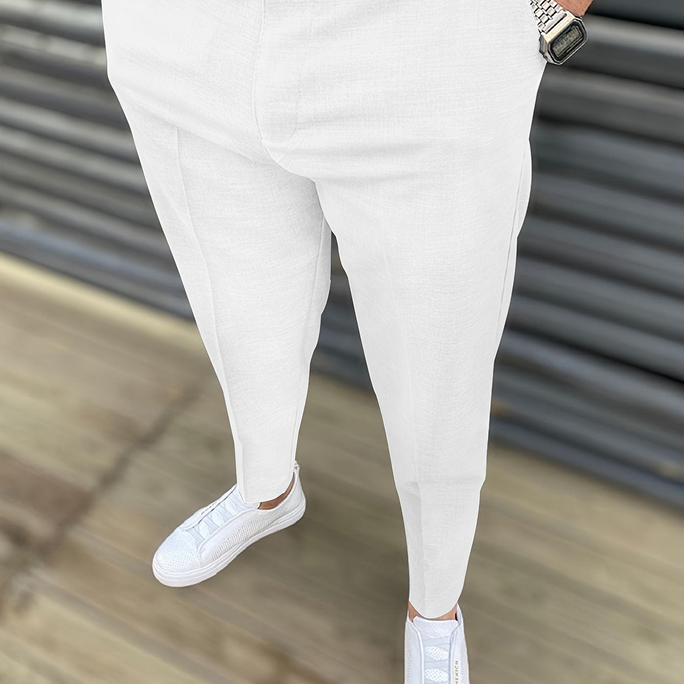 Classic Design Dress Pants, Men's Formal Solid Color Slightly Stretch Elegant Dress Pants For Spring Summer Business Banquet Dinner, Old Money Style