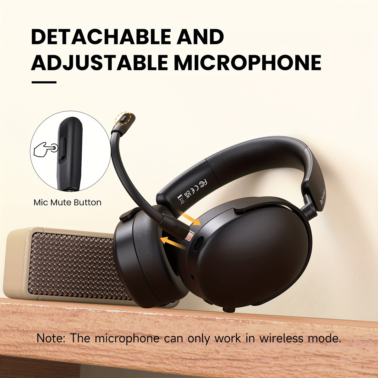 SuperEQ A200 Wireless Wireless 5.4 Headphones Hybrid Active Noise Canceling Over Ear Headset Hi-Res Audio 6-Mic AI ENC 100hrs Playtime APP Control