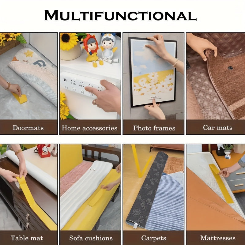 Heavy-Duty Double-Sided Tape with Super Strong Adhesion, Contains Fiberglass Mesh for Walls and Glass. Transparent Mounting Installation, Wall Mounting, Heavyduty Fastening, Invisible Mounting, Seamless Installation, Durable