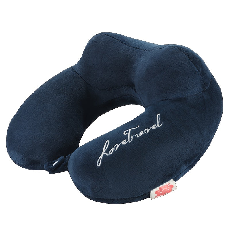 U-Shaped Neck Pillow Travel & Bed Pillow with Soft Cushioned, Portable Cervical Pillow for Side/Back Sleepers, Car, Airplane, Home Use - Multi-Color Options) - Hand Washable Filling, Medium-Firm, Ideal for Students & Traveler