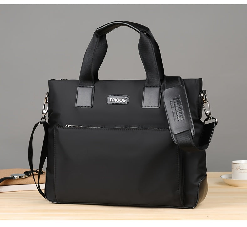 Unisex double shoulder strap design square bag Crossbady bag travel texture Oxford fabric casual crossbody bag multi compartment large capacity anti-theft shoulder bag workplace commuting briefcase