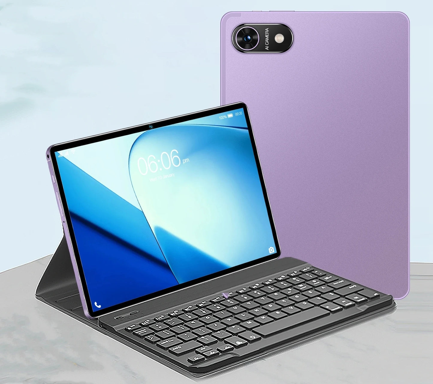 10.1 Inch Android Tablet 2 in 1 with Keyboard and Pen 12GB RAM 256GB ROM 4G 5G Call Octa Core Dual SIM for Education and Work