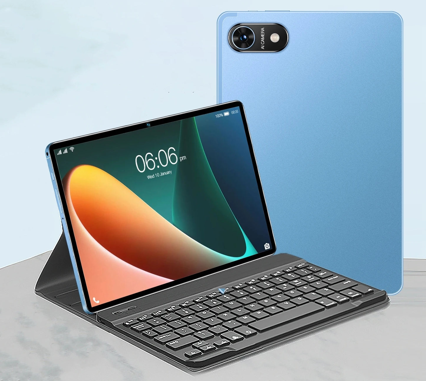 10.1 Inch Android Tablet 2 in 1 with Keyboard and Pen 12GB RAM 256GB ROM 4G 5G Call Octa Core Dual SIM for Education and Work