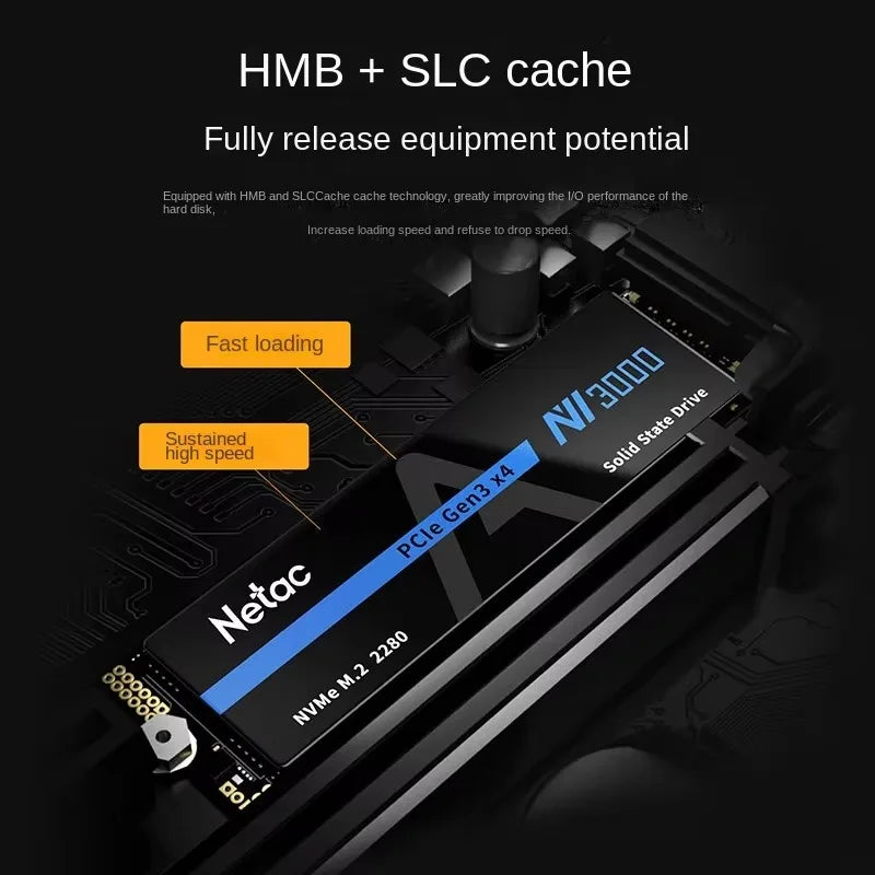 Original Netac NV3000 SSD 250GB 500GB Solid State Drive 1TB 2TB Hard Drive M.2 2280 NVMe PCIe Gen3x4 Hard Disk for PC Laptop