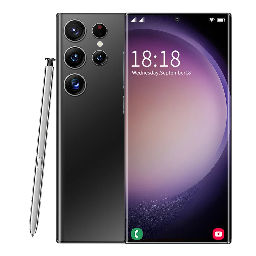 2023 Style Grids China Wholesale Personalizeds23 ultra 6.8inch Dual Sim Card Smartphone 5g Oem Mobile Phone Galaxie