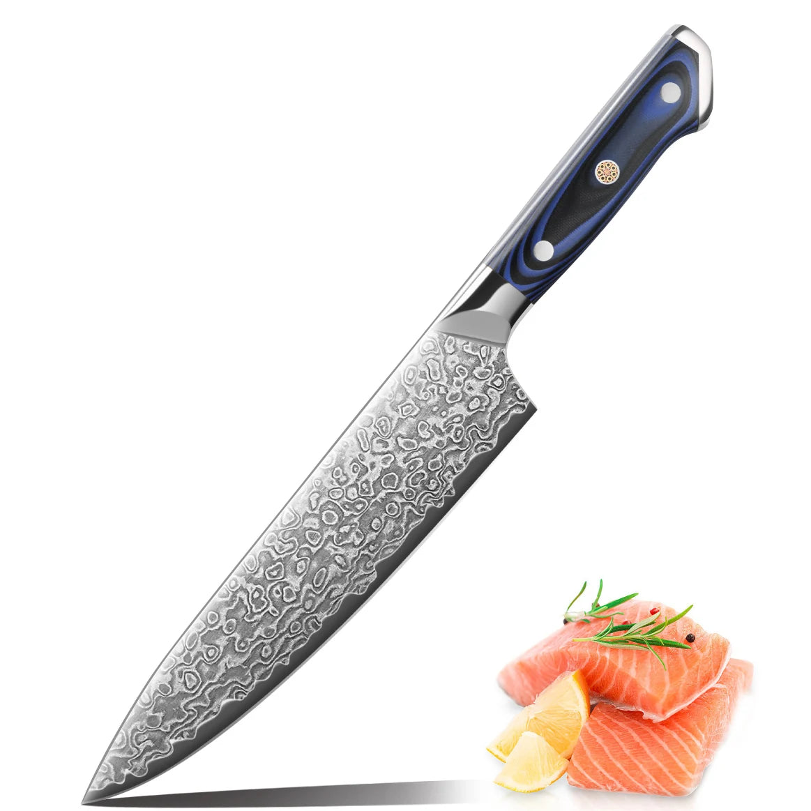 Yangjiang G10 Damascus Kitchen Knife Set Luxurious Wood Handle Vegetables Slicer Slicing Meat Nakiri Fruit Knives