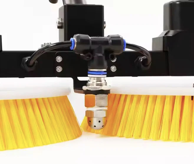 Double Head Automatic Solar Panel Cleaning Robot Kit Telescopic Brush Pole & Rotating PV Cleaning Equipment