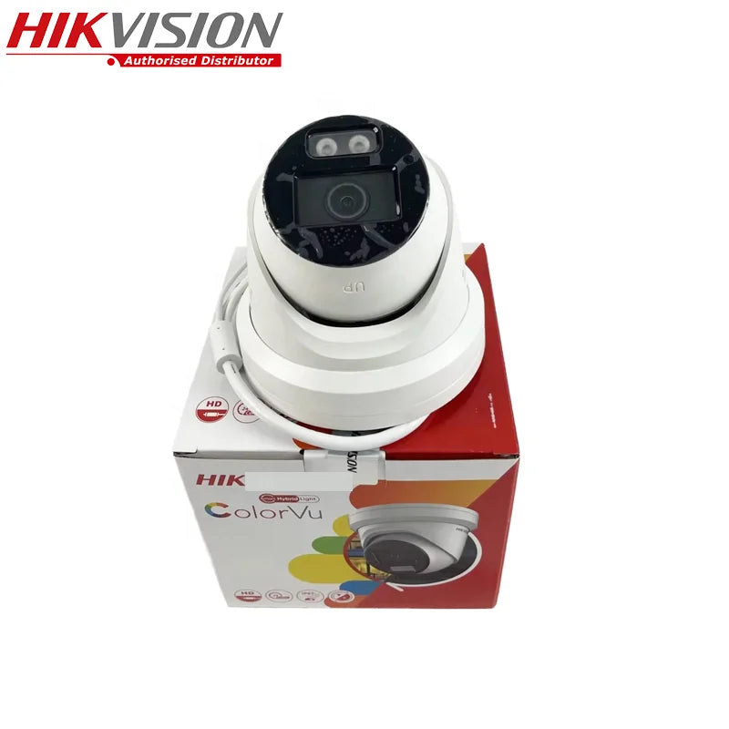 HIKVISION Original DS-2CD2347G2H-LISU/SL 4MP Smart Hybrid IP Camera Lens Fixed Turret ColorVu Two-Way Audio LightVu Hybrid