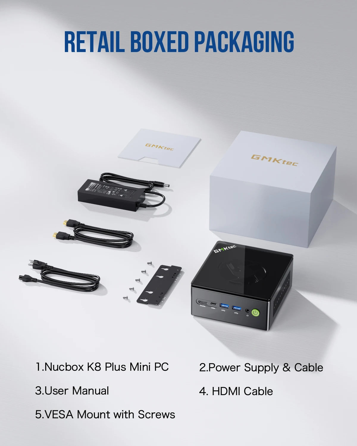 GMKtec K8 Plus AMD R7 8845HS Gaming Mini PC 8-core 16-thread 32GB DDR5 1TB SSD Work Computer PC Mini Computer PC Gaming Desktop