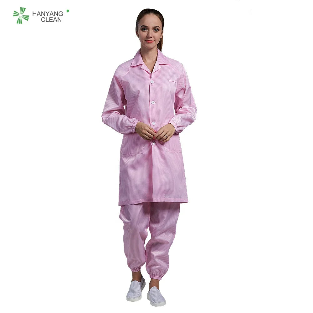 H-1104 Cleanroom Antistatic Garment Gown Esd Smock Uniform Working Clothes
