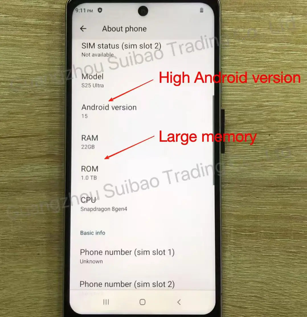 Real High Configuration 5G Smartphone S25 Ultra Telephone Android Phones Unlocked 22+1TB Cellphone Mobile Phones