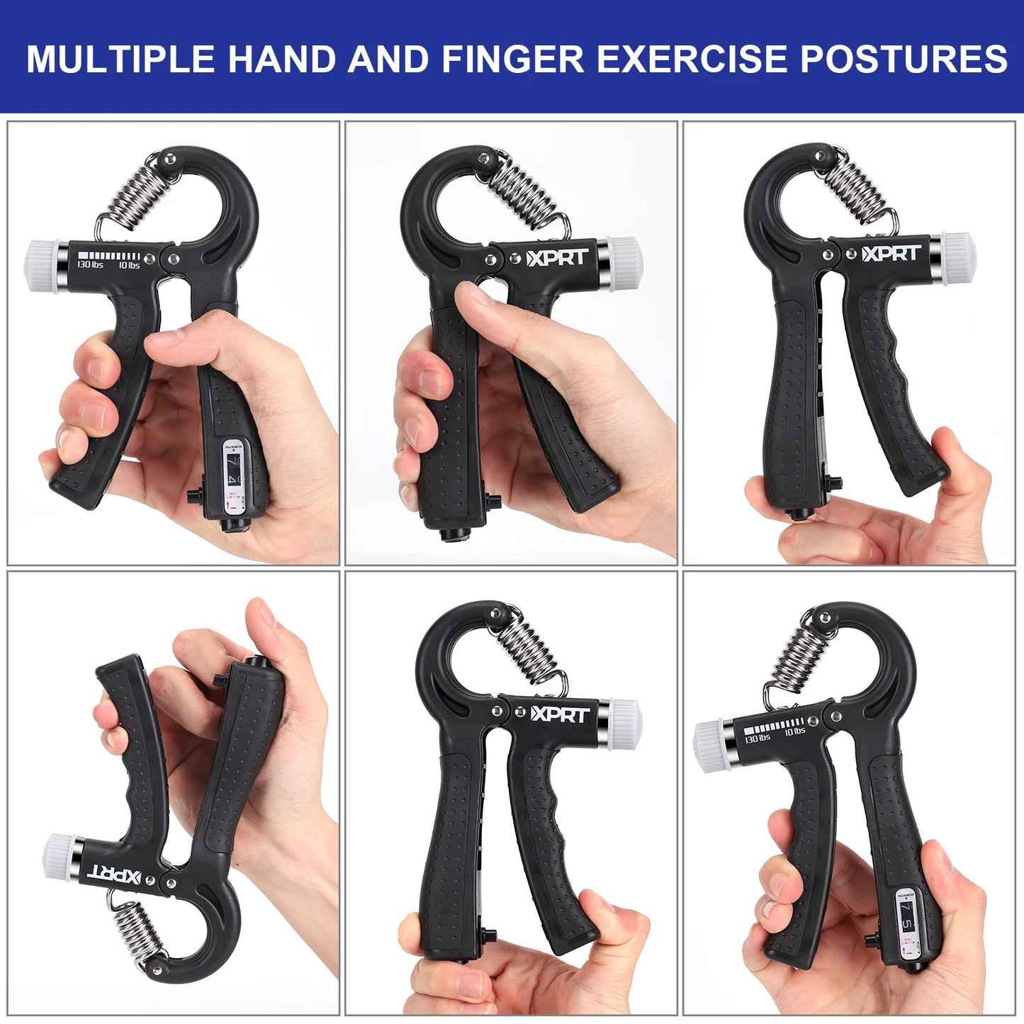 Gym at Home  Strengthener Wrist Finger and Fore Arm Exerciser Power Grip  With Counting Metal Hand Grips Strengthener