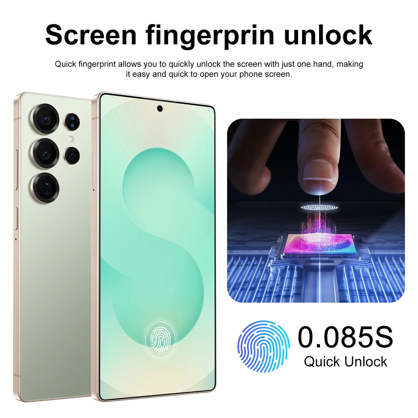 Factory Price S25 Ultra 16GB+1TB Android Big Screen phone  Dual SIM LTE Mobile Phone  Model S25 with Full HD Screen 108MP Camera