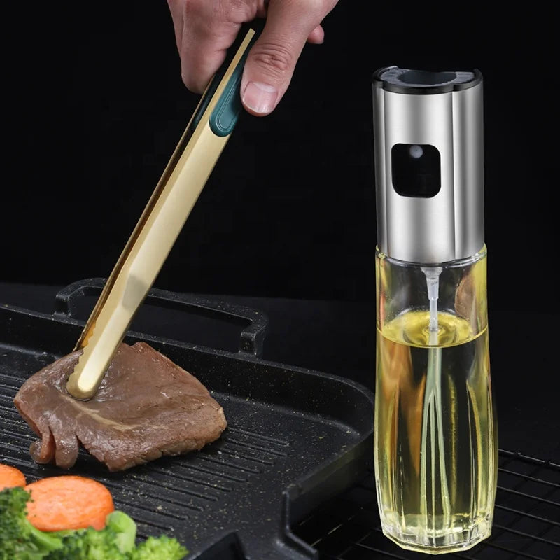 Wholesale Kitchen Barbecue  Oil Spray Bottle Olive Oil and Vinegar Jars Dispenser Sprayer With Salt Pepper Grinder