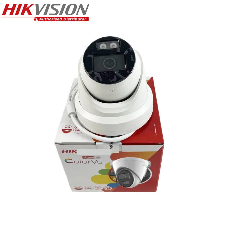 HIKVISION Original DS-2CD2347G2H-LISU/SL 4MP Smart Hybrid IP Camera Lens Fixed Turret ColorVu Two-Way Audio LightVu Hybrid