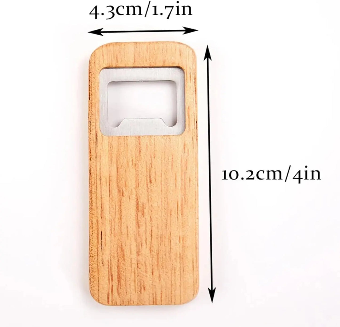 US Free Shipping Pack of 50 Wood Laser Engraving Blanks Bulk Rustic Wooden Beer Bottle Opener
