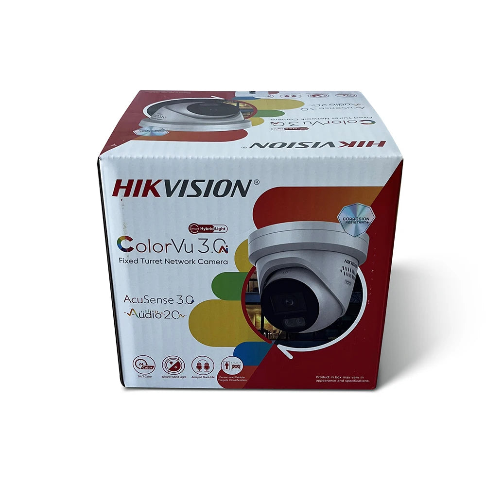 HIK DS-2CD2387G3-LIS2UY/SRB 8 MP CCTV Camera Smart Hybrid Light ColorVu Fixed Turret 4K Resolution CMOS Sensor Built-in Mic