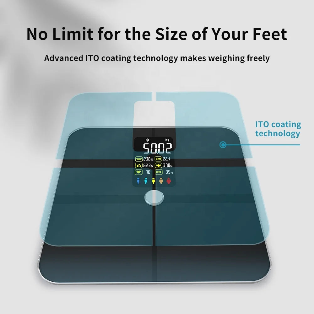 Welland Big VA Screen BMI Analyzer Electronic Smart Body Fat Weighing Scale