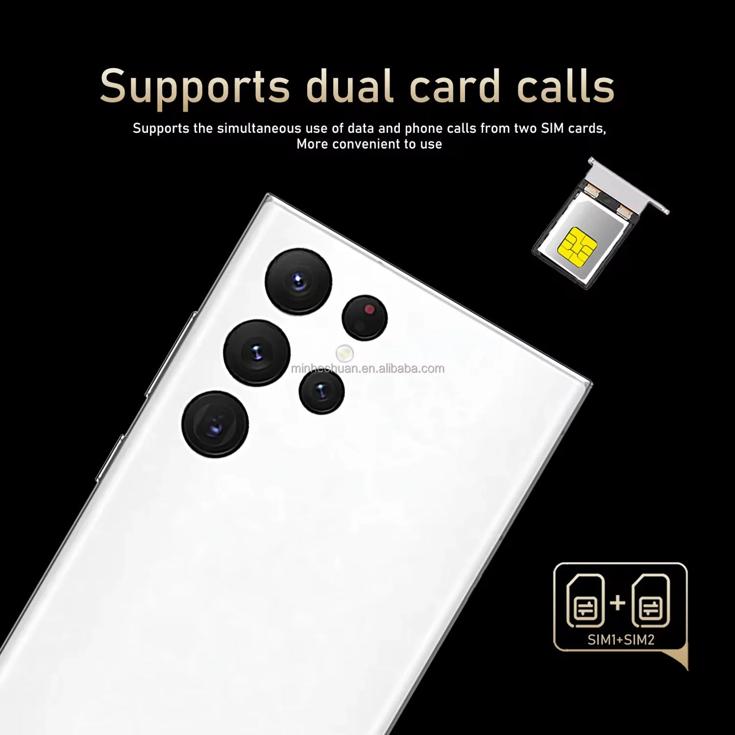 Hotselling Galaxy S24 Ultra Android Phone S-Pen 3+64GB Fast Charging 4G WIFI 6.8inch Screen Gaming Smartphone Mobile Phone LTE