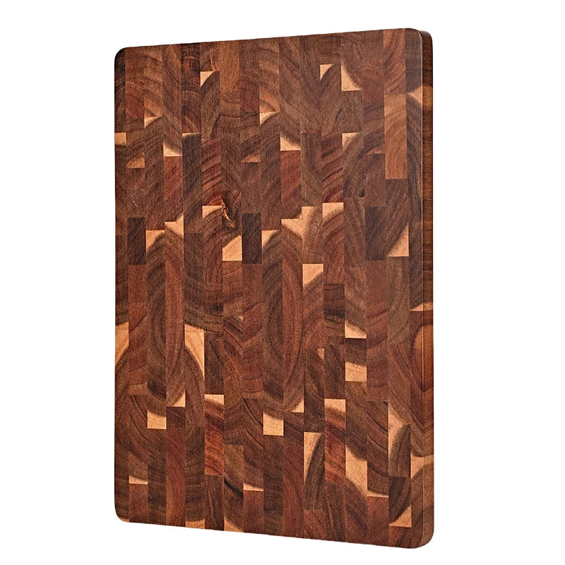 Custom Kitchen Wood Chopping Block Set-Acacia End Grain for Meat and Vegetables Butcher's Cutting Board for Kitchen Use