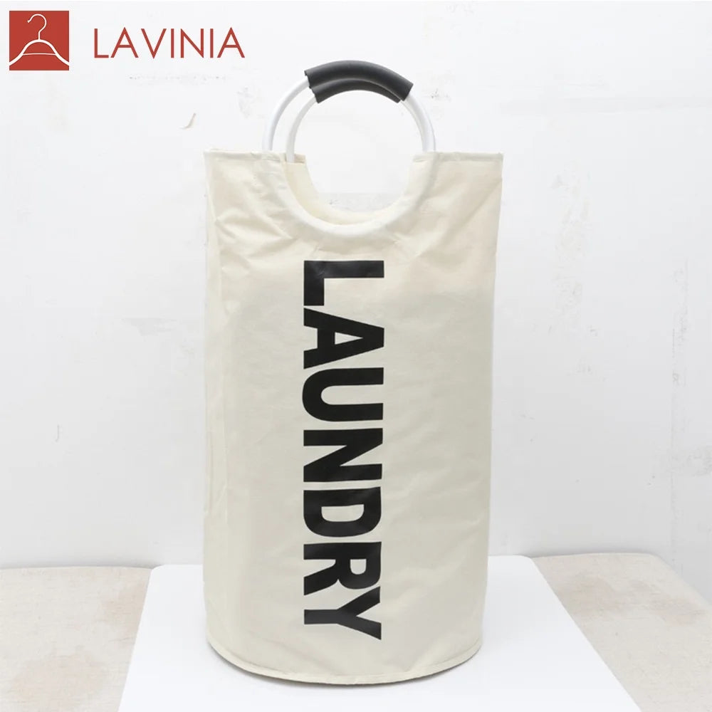 Lavinia Lightweight Home Storage Collapsible Fabric Laundry Hamper Laundry Bag Folding Laundry Basket