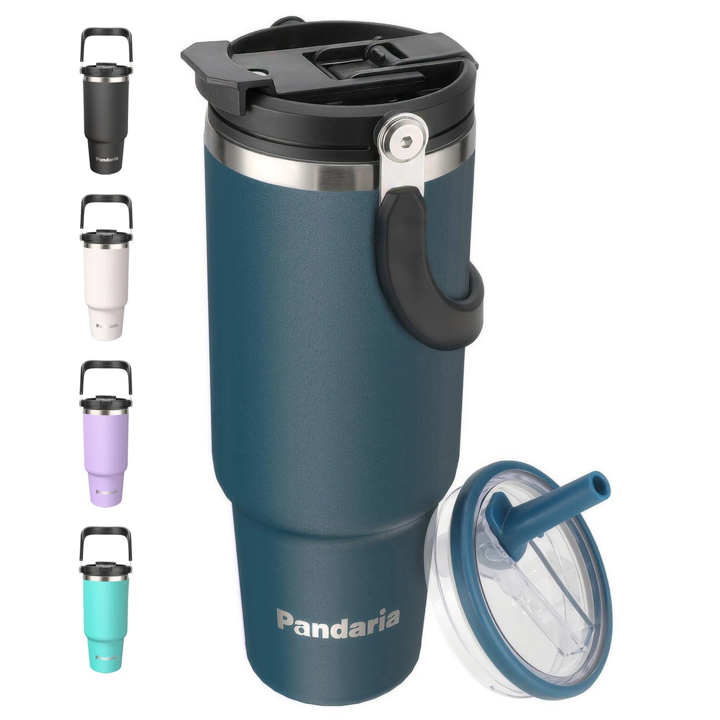FBA Warehouse Ready Stock 40oz Powder  Solid Color Checkerboard  Coated Insulated Tumbler with Lids and Straws Insulated Mug