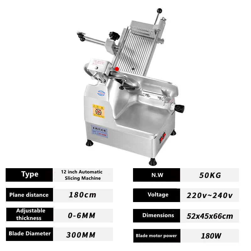 Fully Automatic Thin Slice Cutter for Frozen Beef and Chicken Breast Meat Slicer for Hot Pot Meat Rolls and Sushi Easy to Use