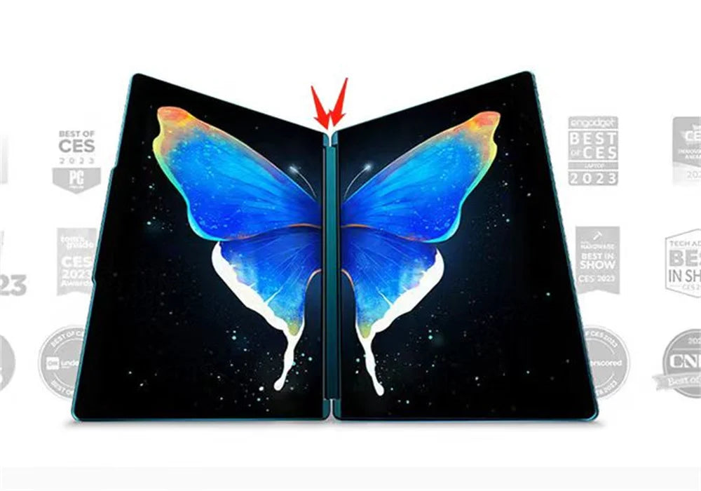 2024 14 inch Dual Touch Screen Laptop N100 DDR5 16G 12Gen 9000 Battery Laptop Pc