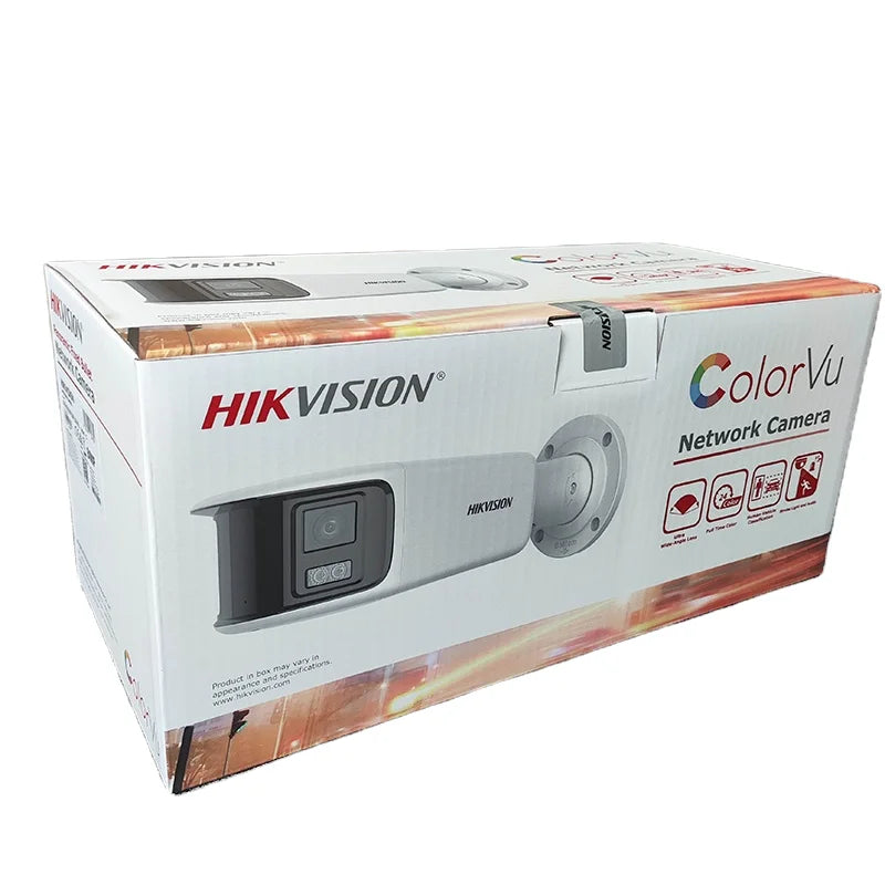 Hikvision DS-2CD2T47G2P-LSU/SL 4 MP Panoramic ColorVu Fixed Bullet Network Camera Active Strobe Light Audio Alarm