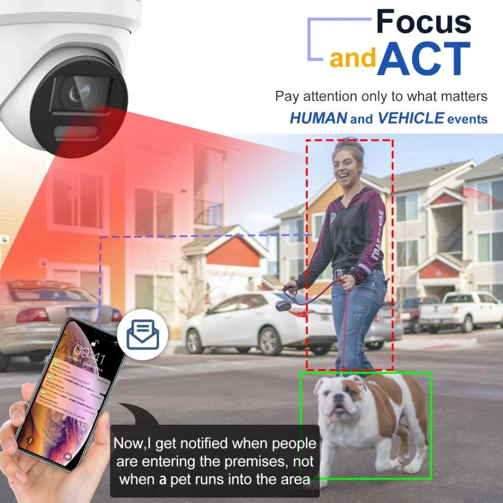 Hik Original Stock DS-2CD2387G2-LU 8MP 4K Full Color POE IP67 Built-in Mic ColorVu Turret Network CCTV Night Version NVR Cloud