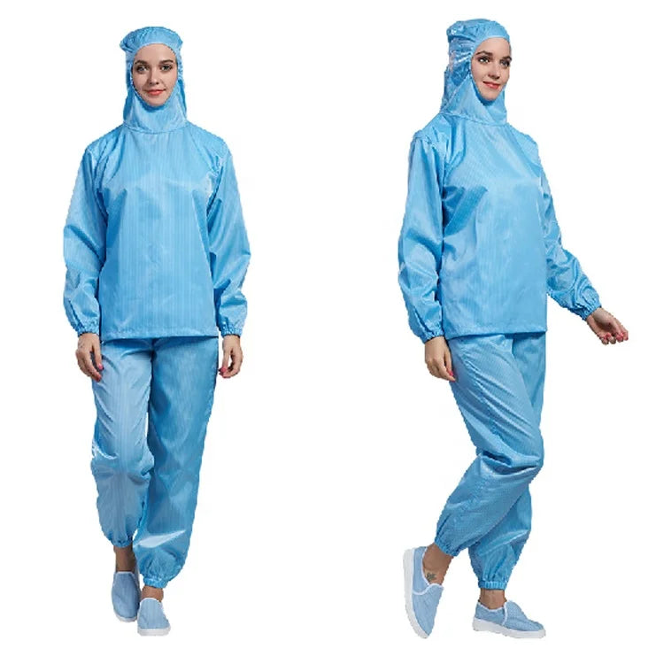 H-1122 Autoclavable Clean Room Reusable Washable Clothing Esd Anti Static Coverall