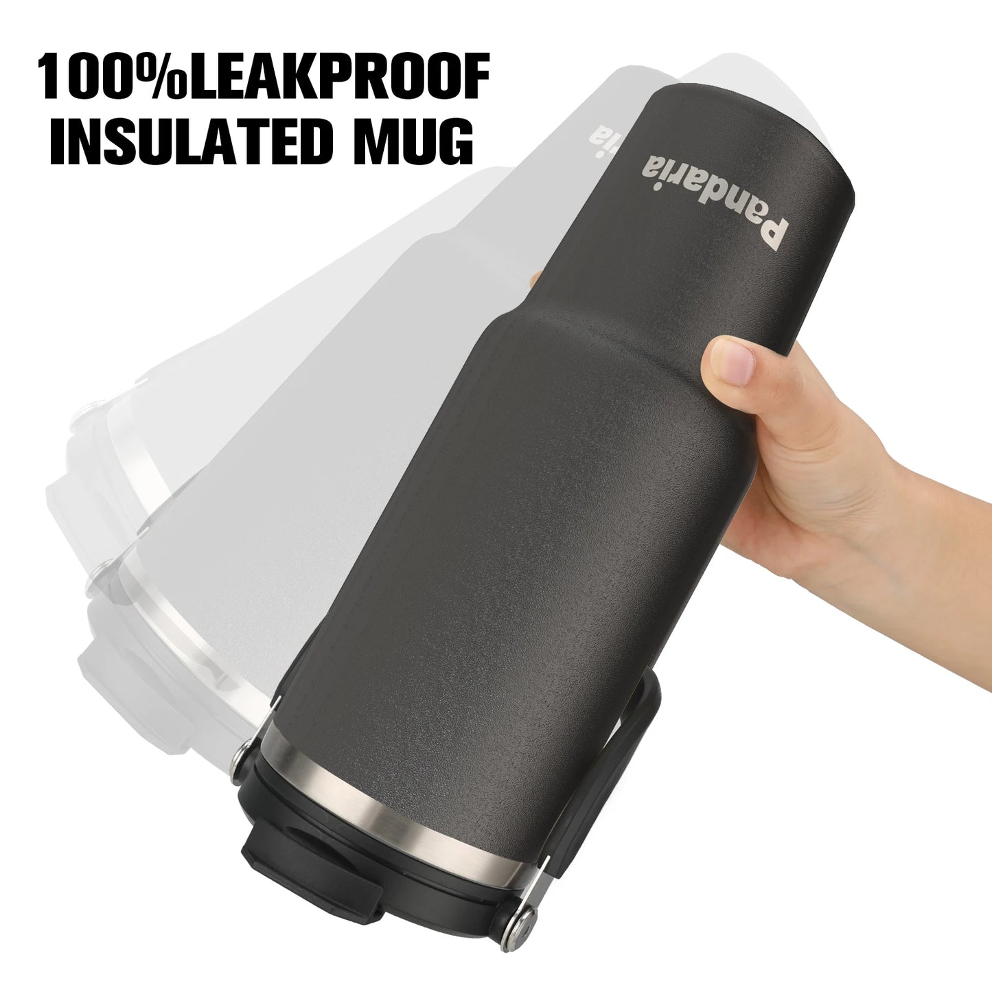 FBA Warehouse Ready Stock 40oz Powder Solid Color Coated Vacuum Insulated Tumbler With Handle and Lid