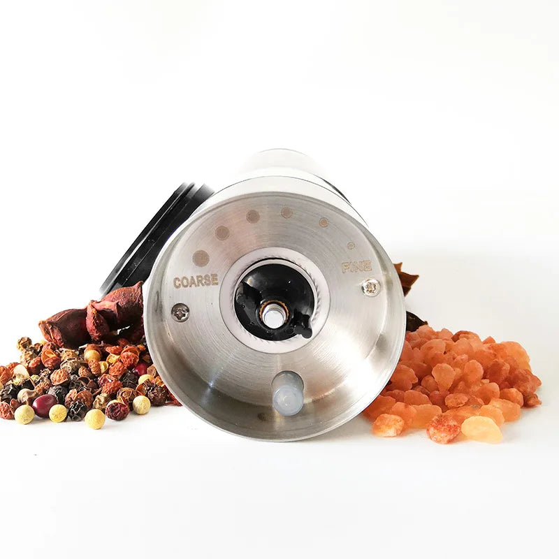 Stainless Steel Electric Salt and Pepper Mills Set with Acrylic Stand Pepper Mill Grinder Electric
