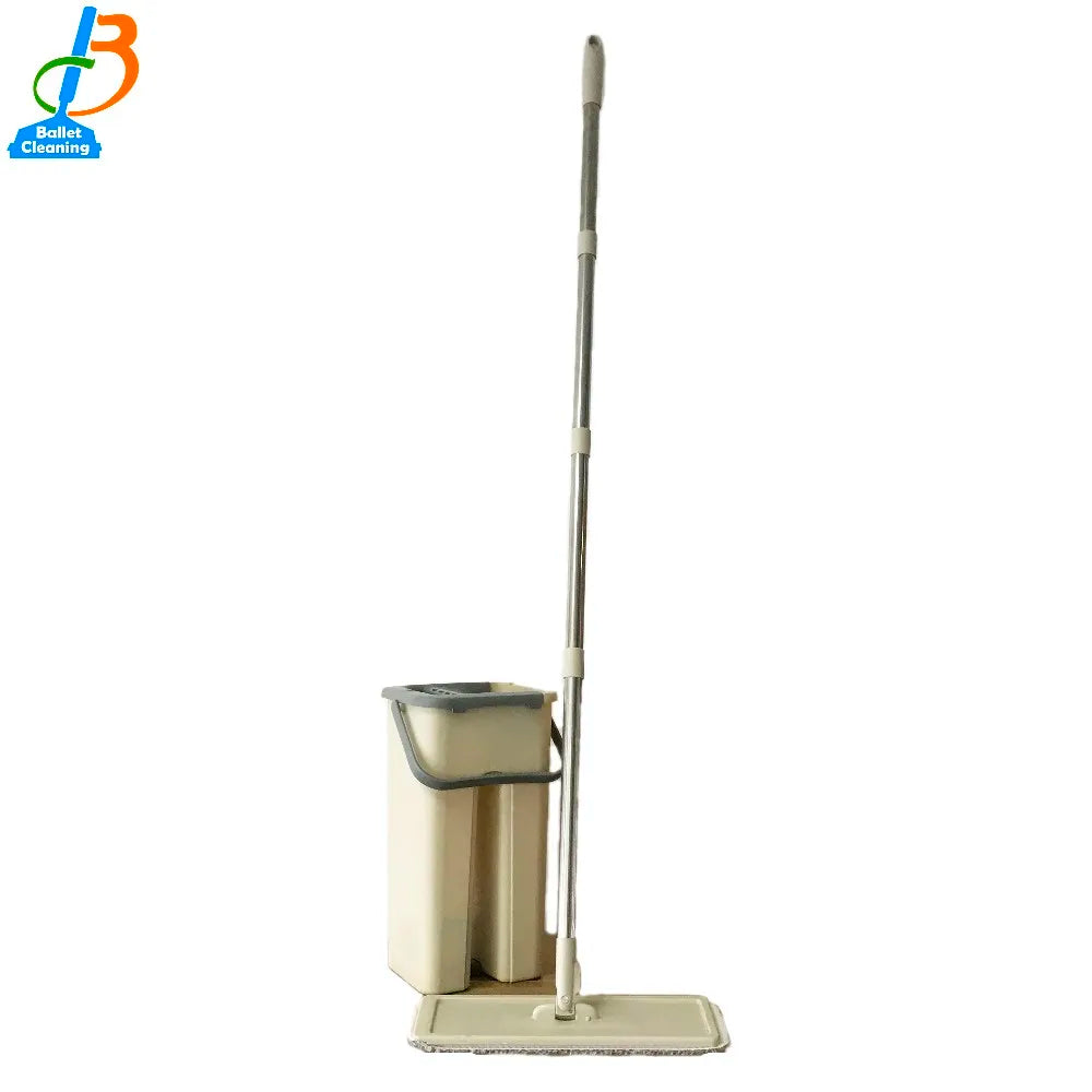Swivel Handle Mops and Brooms Household 360 Degree Hand Free Flat Microfiber Squeeze Mop Bucket