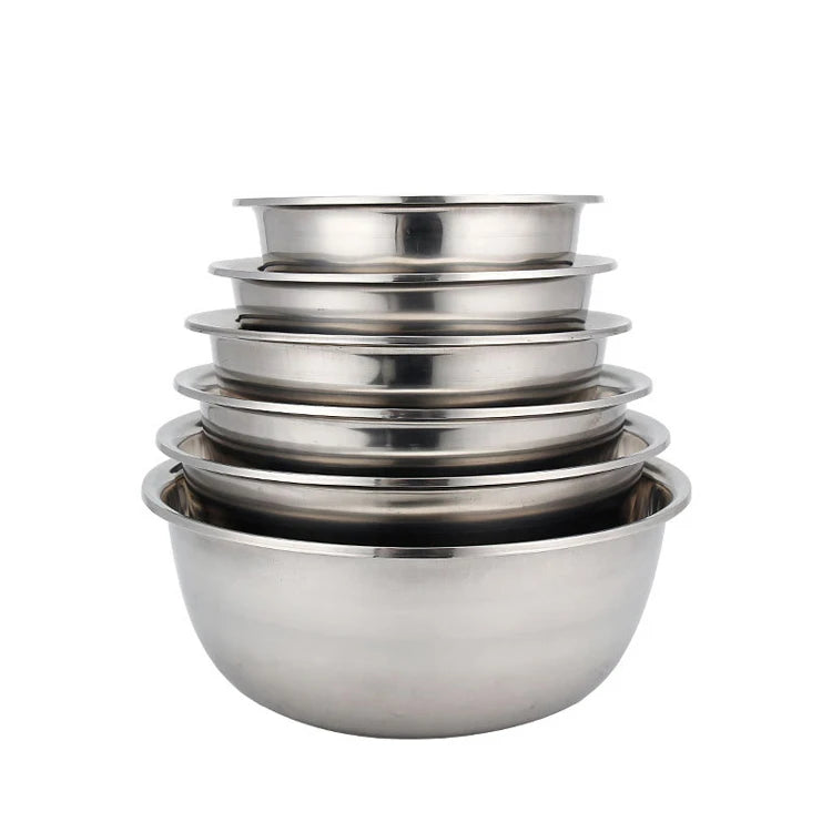 Stainless-Steel Mixing Bowls Set of 6 Mixing Food Salad Bowl