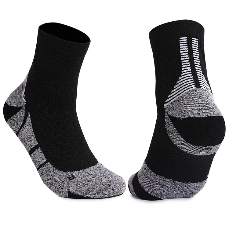 Wholesale Custom Logo Cycling Running Socks Sports Nylon Coolmax Crew Compression Quick Dry Running Socks