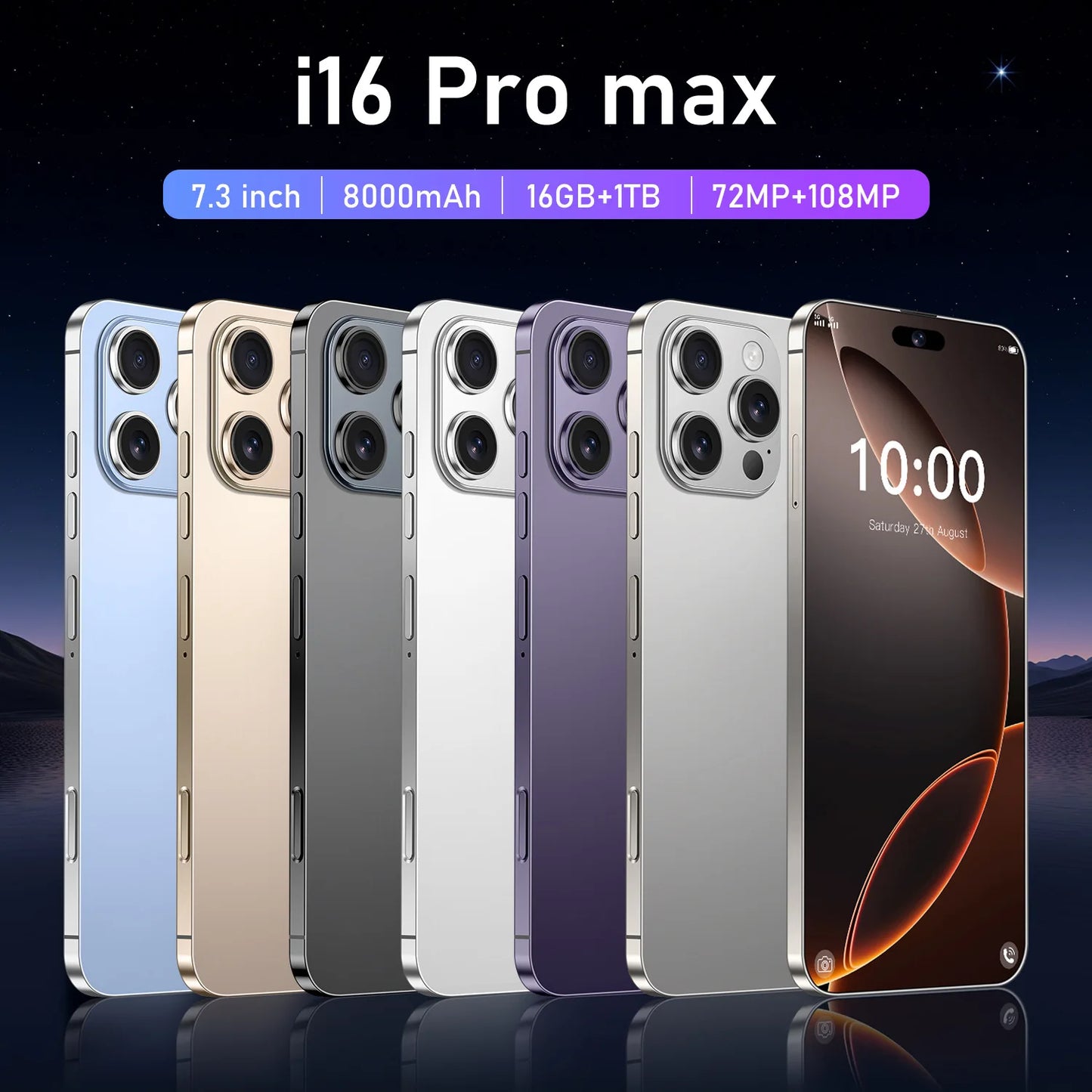 16 Pro Max 5G Smartphones Phone 16 Pro Max 16GB+1TB Smartphone 5G Smartphone 7.3inch Screen