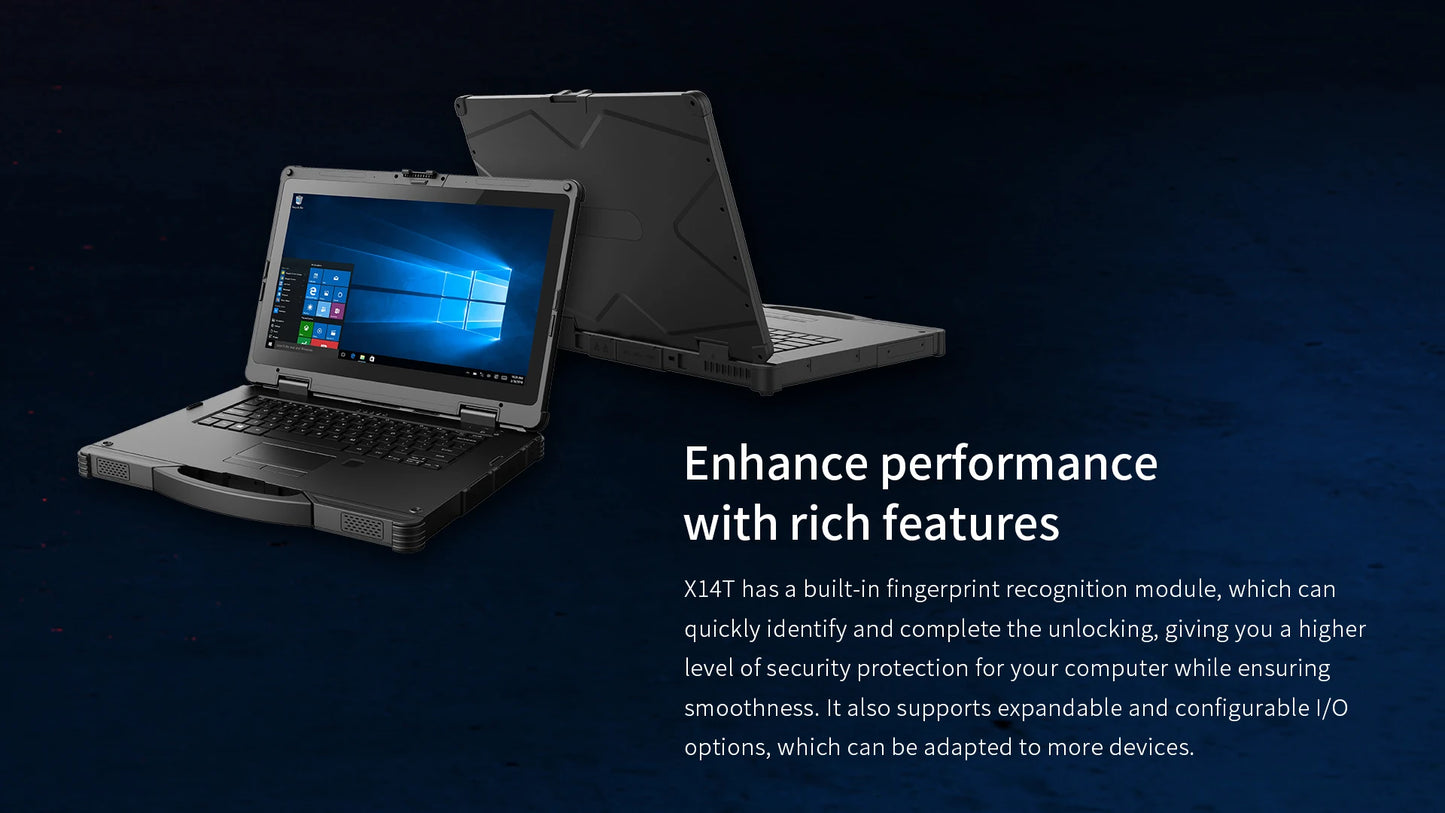 14-Inch Fully Ruggedized Toughbook Notebook Dustproof and Waterproof Industrial PC with FHD Display