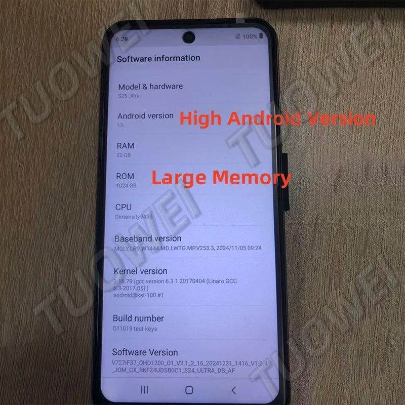 High Quality S25 Ultra Android 15 Smartphone 7.3 Inch 22GB+1TB 5G Hot Selling Unlocked Dual SIM 108MP Rear Global Wholesale