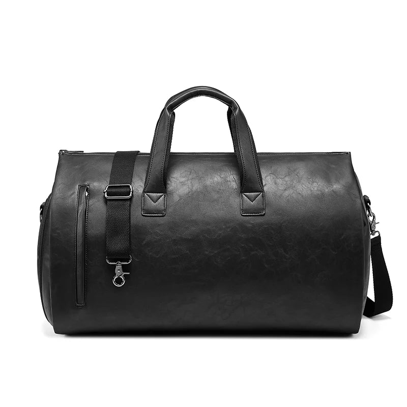 Wholesale Outdoor PU Leather Luggage Travel Bag Business Suit Bag Men Duffel Travelling Bag