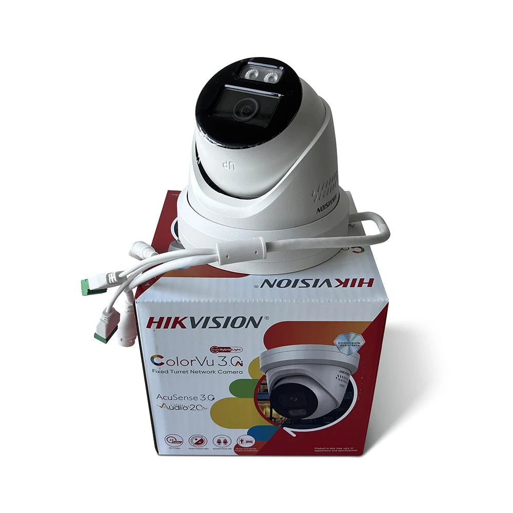 HIK DS-2CD2387G3-LIS2UY/SRB 8 MP CCTV Camera Smart Hybrid Light ColorVu Fixed Turret 4K Resolution CMOS Sensor Built-in Mic