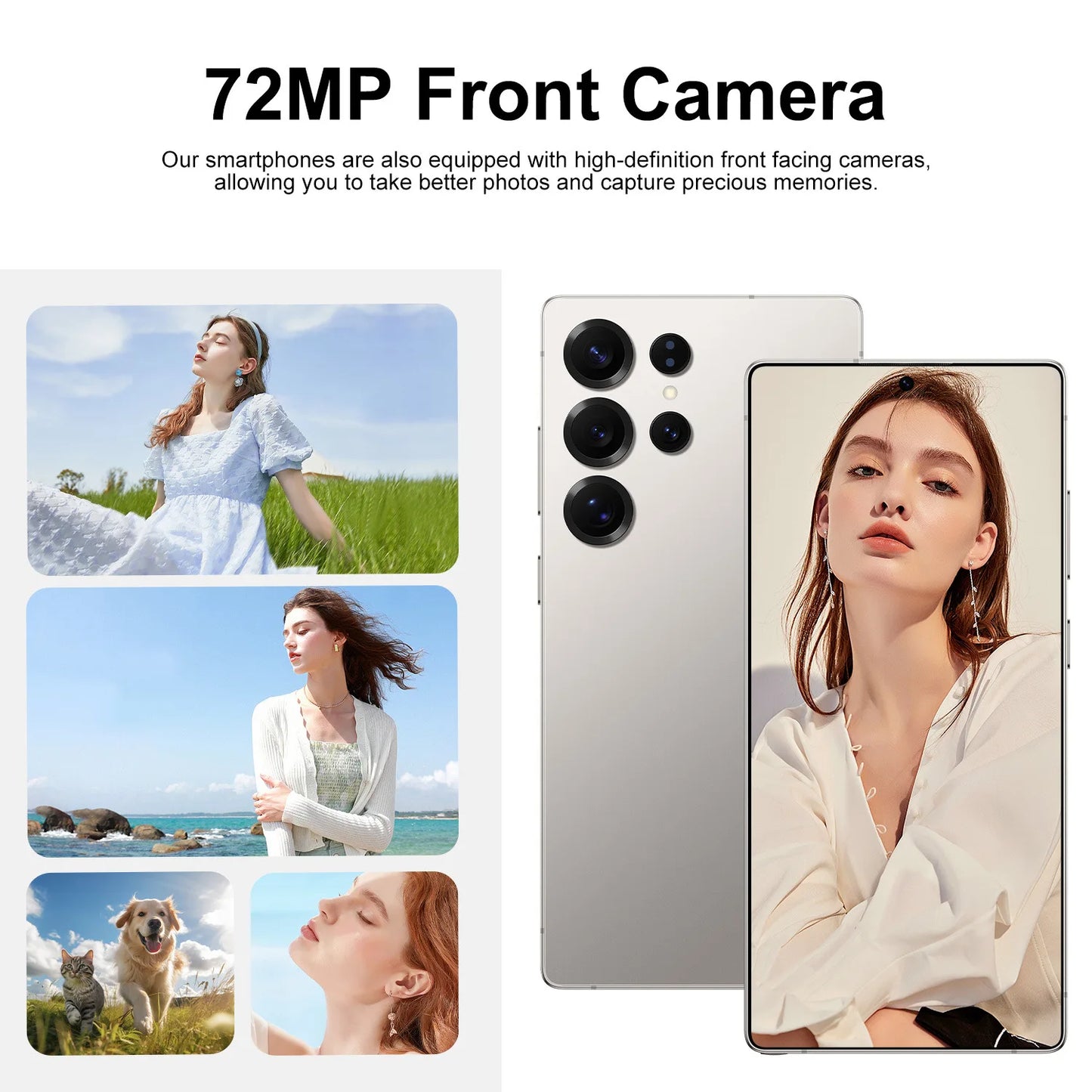 Factory Price S25 Ultra 16GB+1TB Android Big Screen phone  Dual SIM LTE Mobile Phone  Model S25 with Full HD Screen 108MP Camera