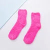 Heart Flanged Flat Women's Socks Rolled Edge Crew Cute Lovely Women's Sleeping Socks Fluffy Bed Sock for Women