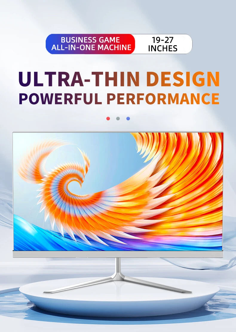 24"27''Inch Curved 8gb16gb32gb Ram 512 Gb Ssd Core I7 I5 I3 Processor All in One Desktop Computer All in One Pc for Supermarket