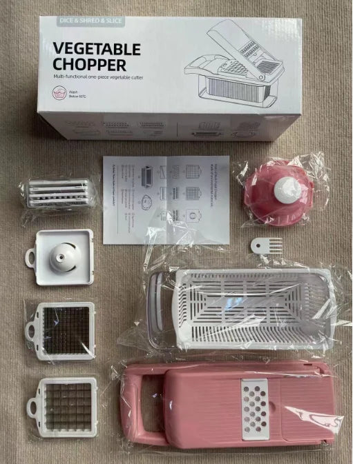Factory Wholesale Kitchen Accessories 14 in 1 Food Cutter Veggie Onion Chopper Mandoline Slicer Multifunctional Vegetable Cutter