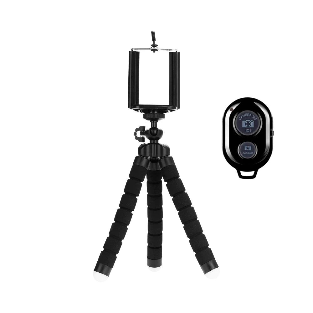 Tripé Flexível para Telemóvel e Câmara | Suporte Ajustável