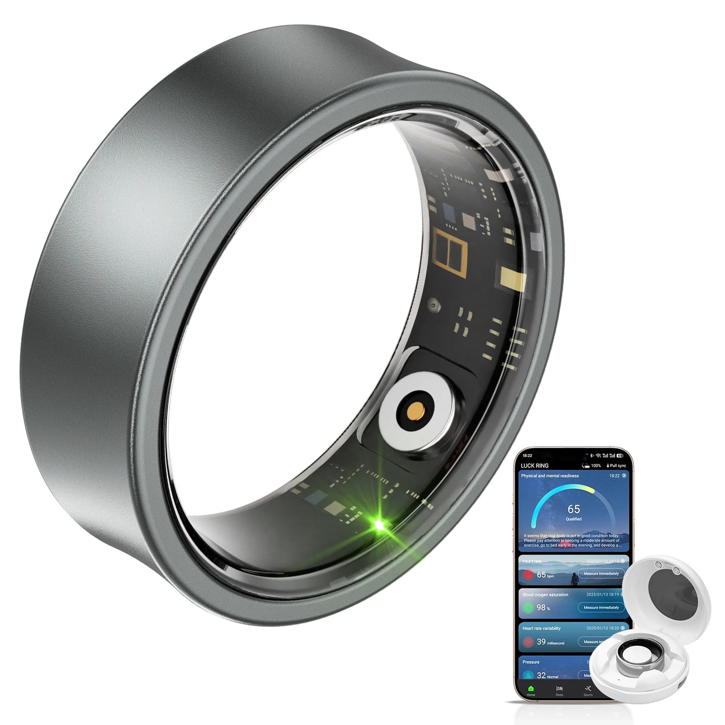 Hyperliving Custom Control Health Intelligent Smart Ring OEM Logo App Controlled 5ATM Waterproof Wearable Devices for Galaxy