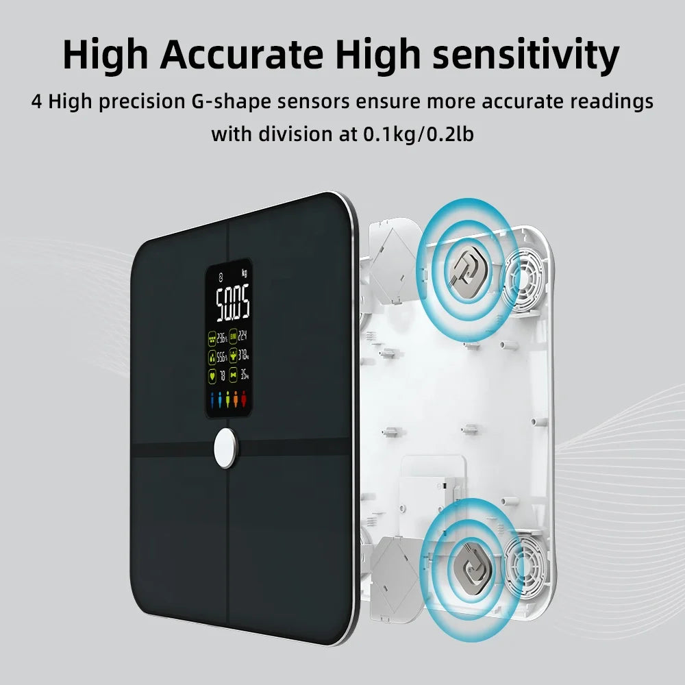 Welland Big VA Screen BMI Analyzer Electronic Smart Body Fat Weighing Scale